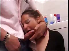 Old slut is dragged and force fucked in the men`s toilet!